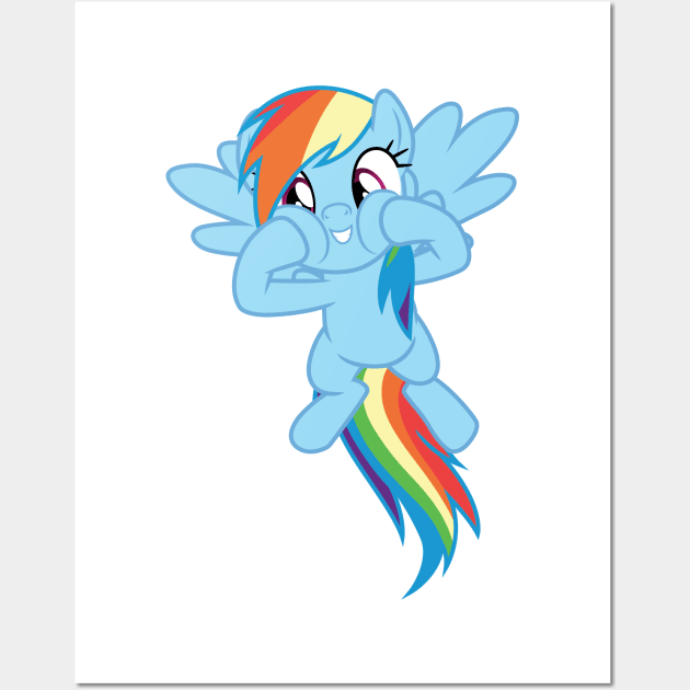 Rainbow Dash squishy cheeks Wall Art by CloudyGlow